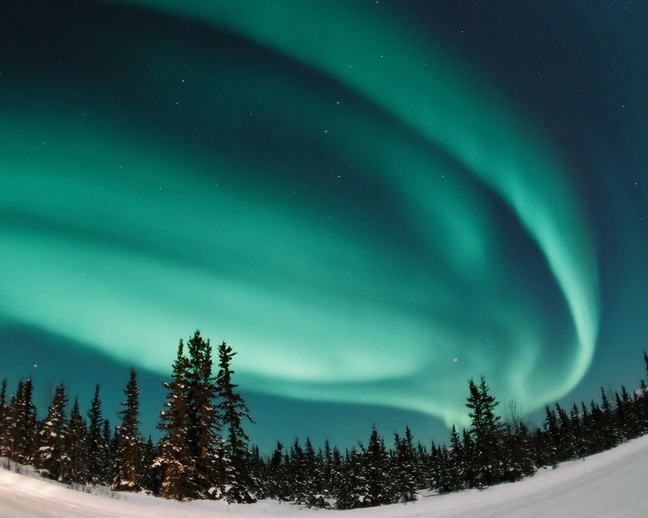 Natural wonders of the Northern Lights HD Wallpaper (1) #12 - 1280x1024