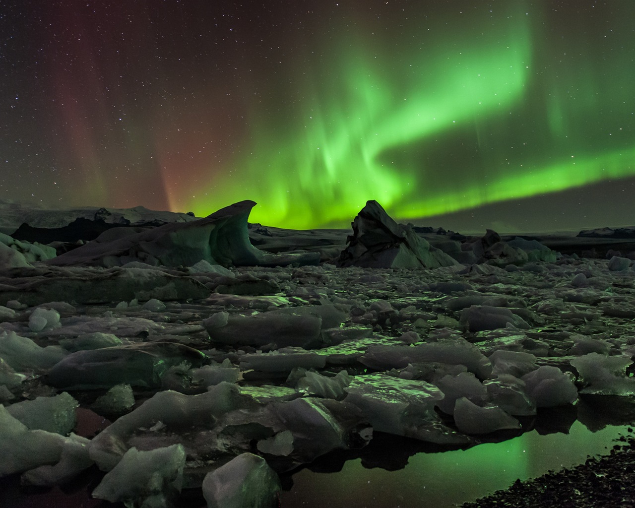 自然奇景，北极光高清壁纸(一)17 - 1280x1024
