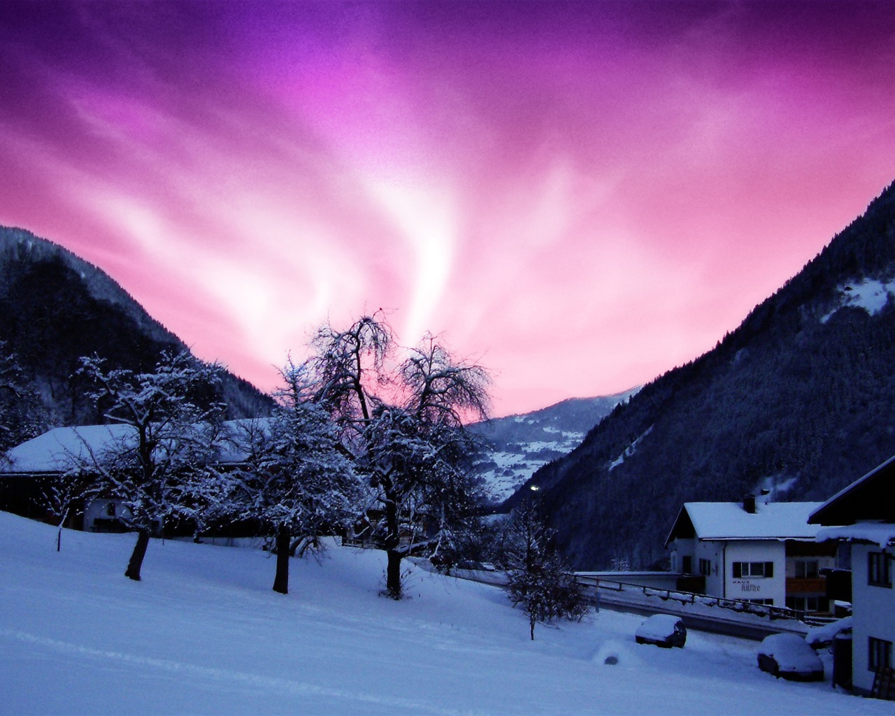 Přírodní divy Northern Lights HD Wallpaper (2) #1 - 1280x1024