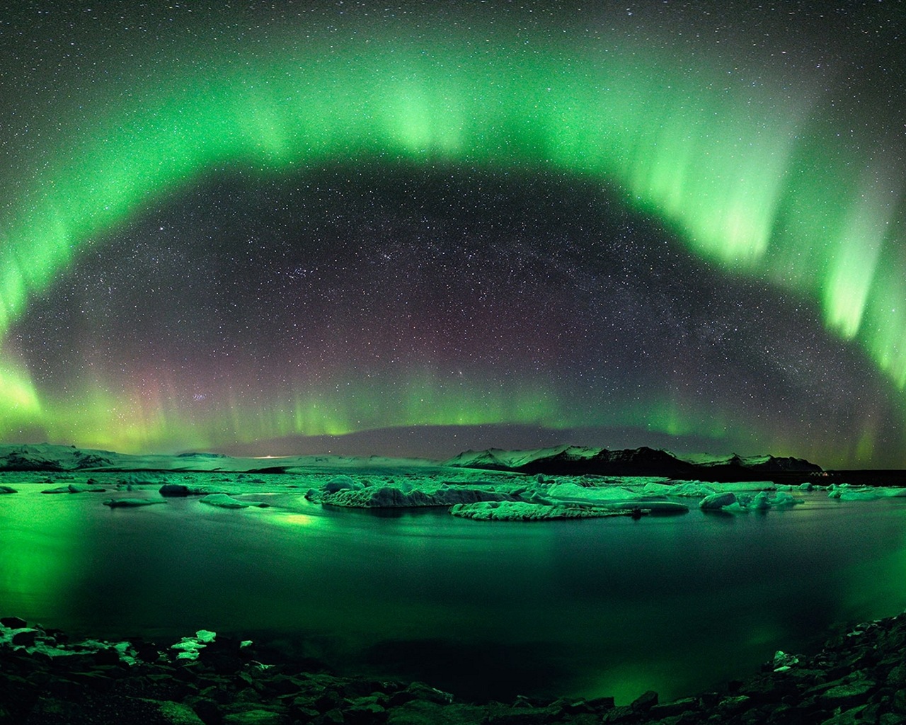 Natural wonders of the Northern Lights HD Wallpaper (2) #10 - 1280x1024