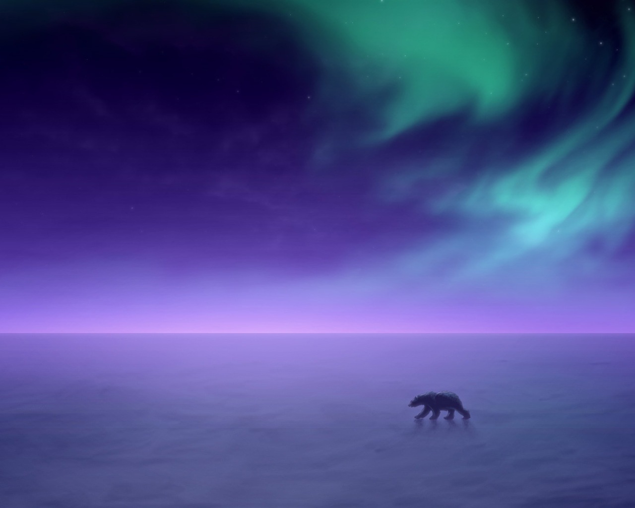 自然奇景，北极光高清壁纸(二)21 - 1280x1024