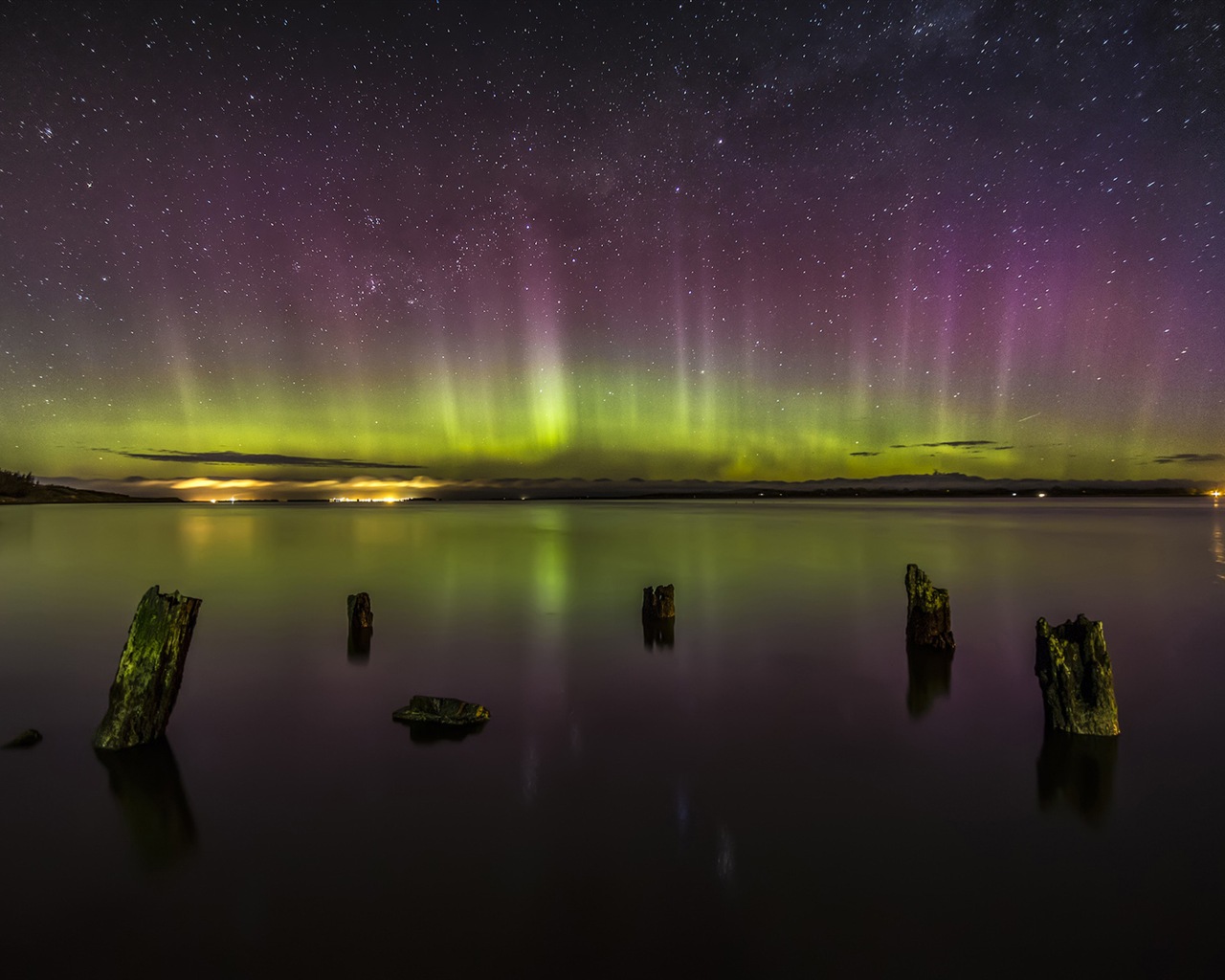 Природные чудеса Northern Lights HD обои (2) #24 - 1280x1024
