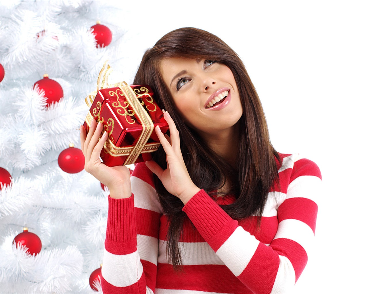 Krásné Vánoce dívka HD tapety (1) #13 - 1280x1024
