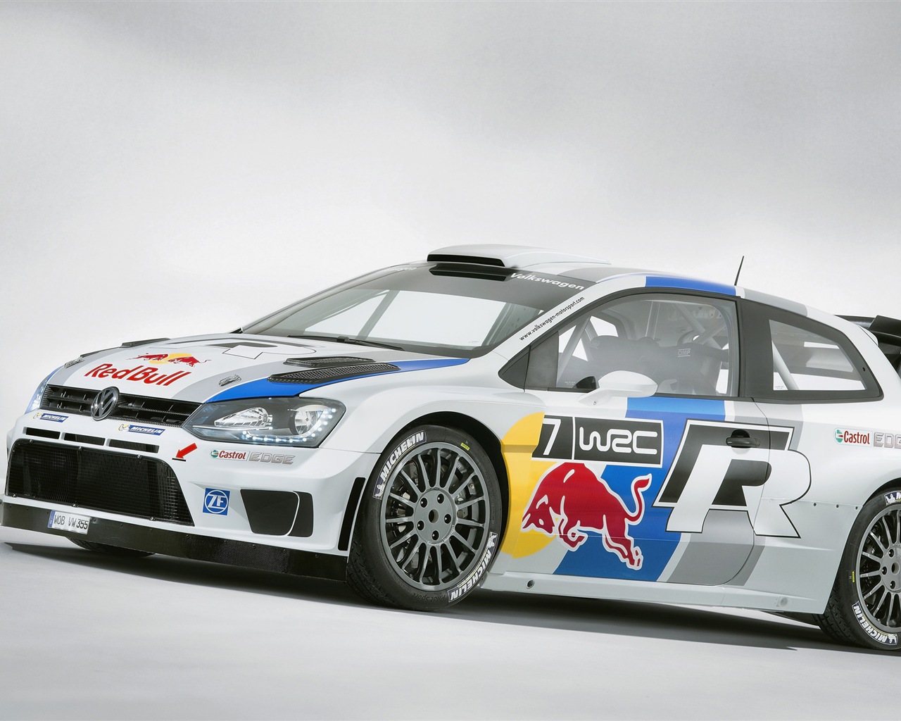 2013 폭스 바겐 폴로 R WRC HD 배경 화면 #1 - 1280x1024