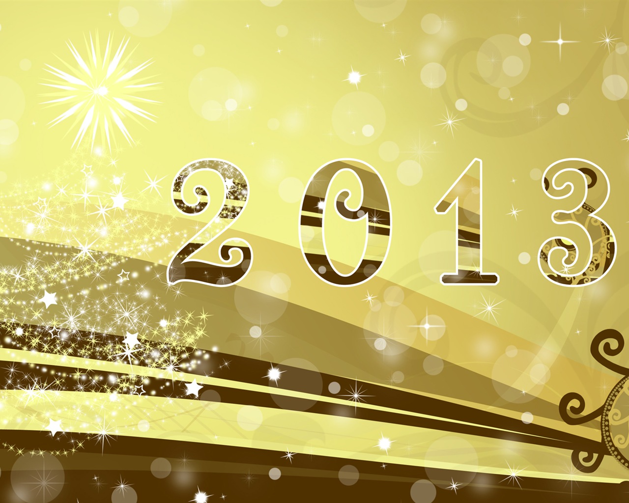 2013 New Year theme creative wallpaper(1) #7 - 1280x1024