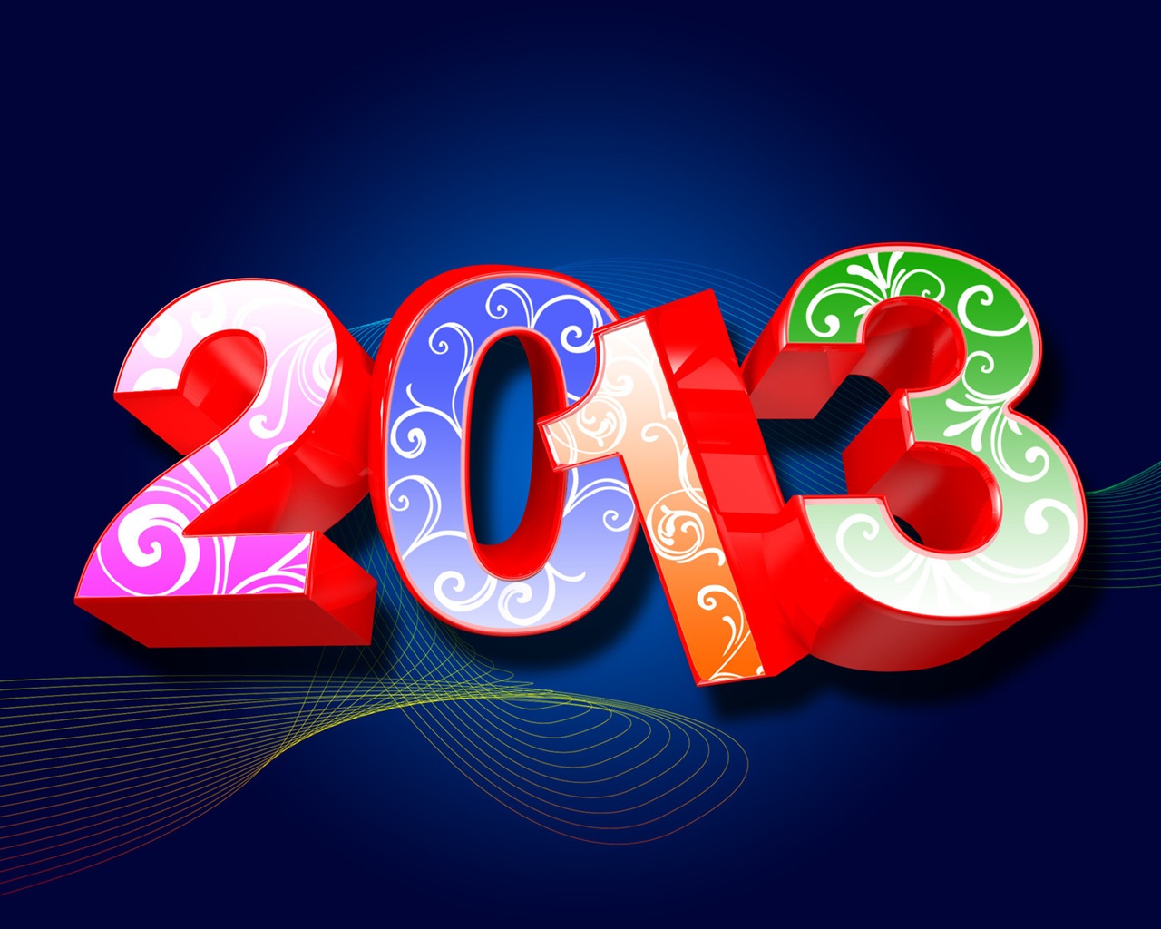 2013 새해 테마 창작 배경 화면 (1) #12 - 1280x1024
