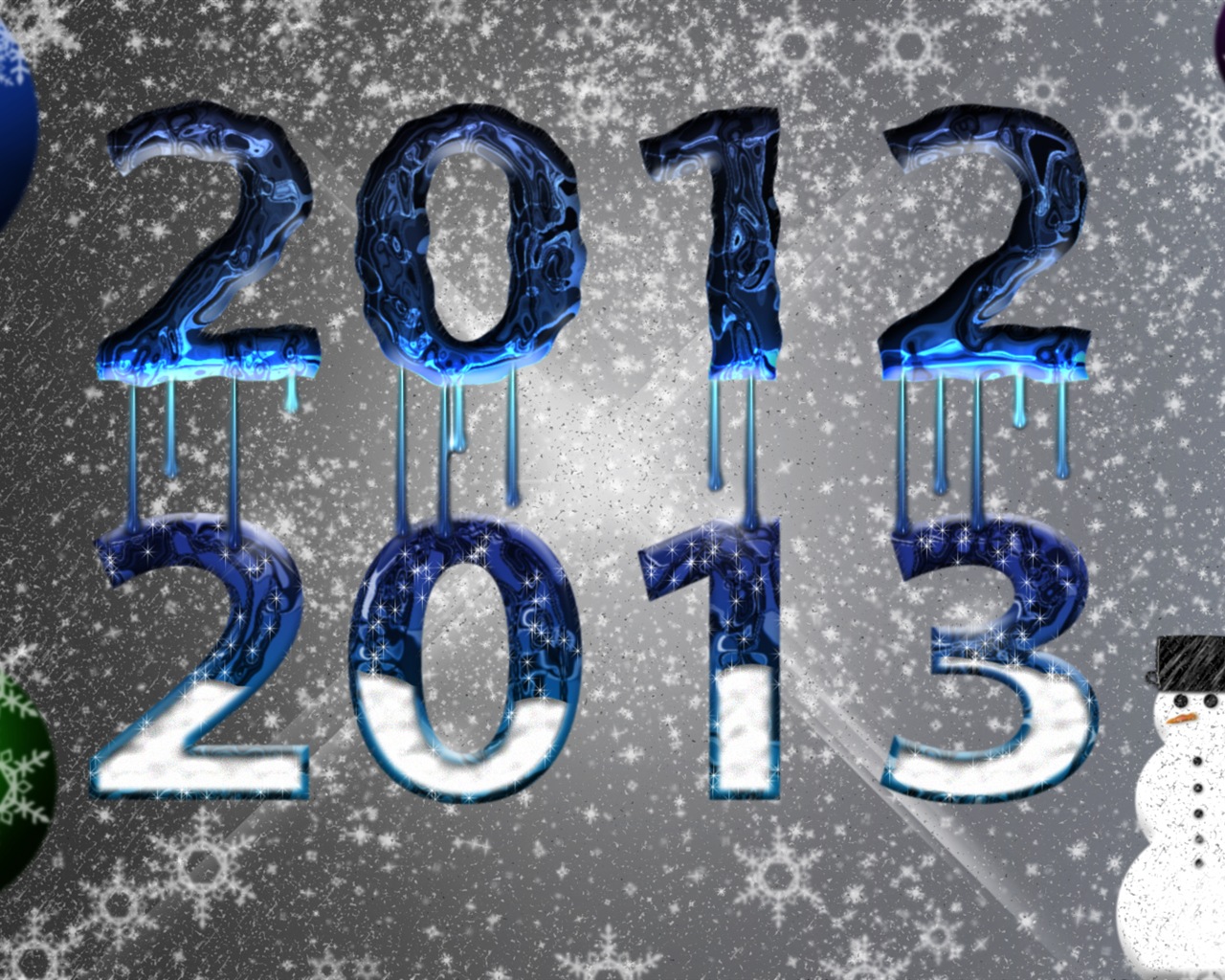 2013 New Year theme creative wallpaper(2) #3 - 1280x1024