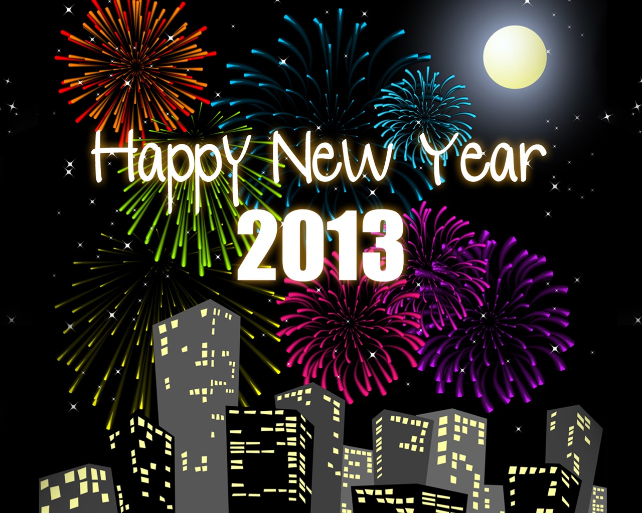 2013 New Year theme creative wallpaper(2) #17 - 1280x1024