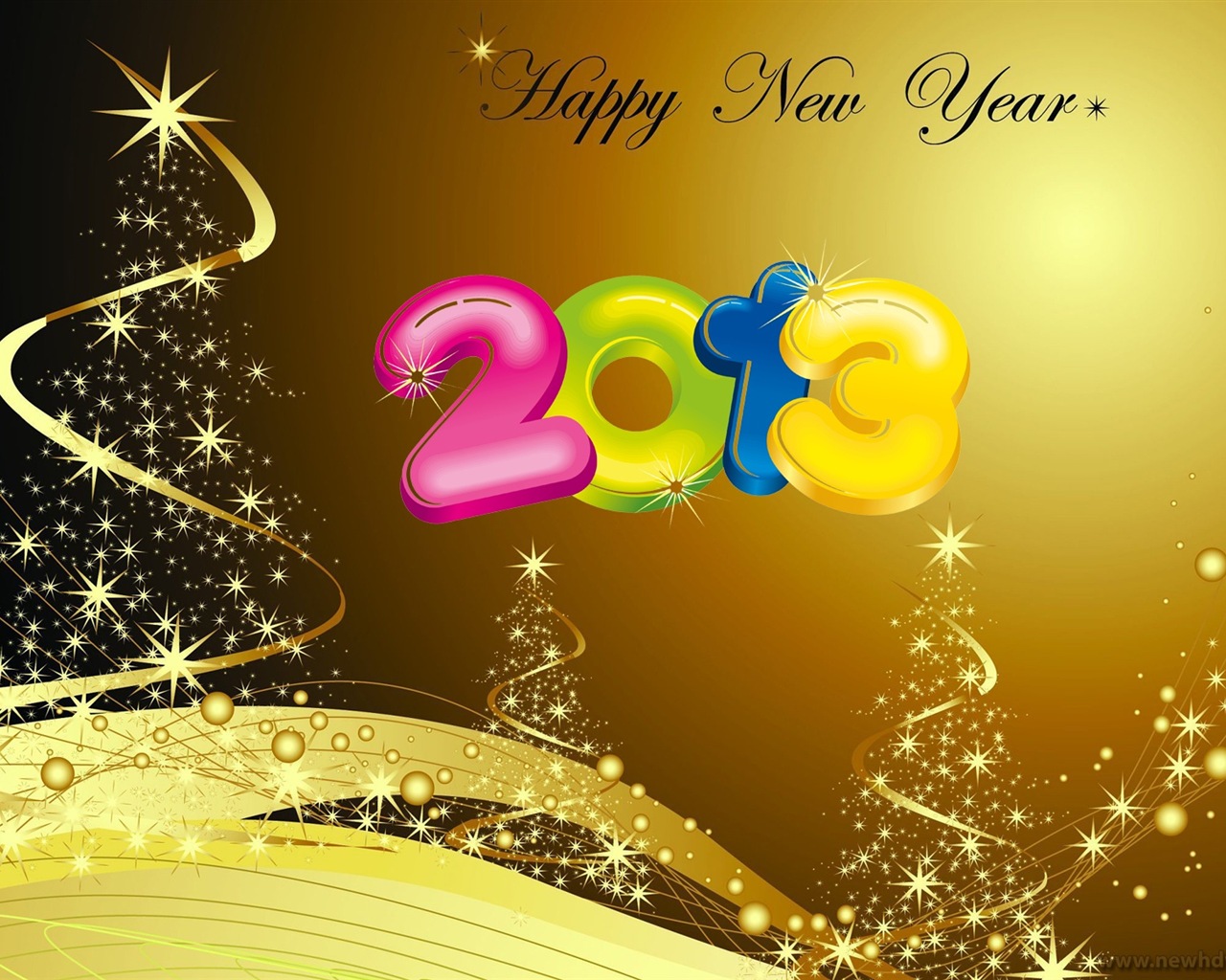 2013 New Year theme creative wallpaper(2) #18 - 1280x1024