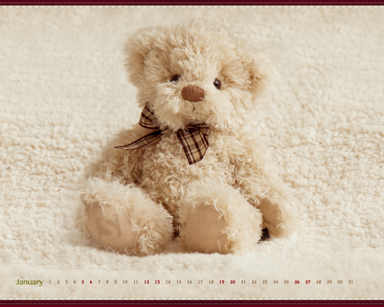 01 2013 Calendar fondo de pantalla (2) #12 - 1280x1024