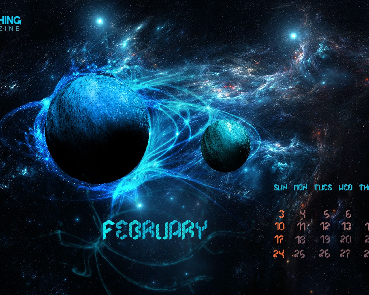 2013年2月 月曆壁紙(一) #17 - 1280x1024