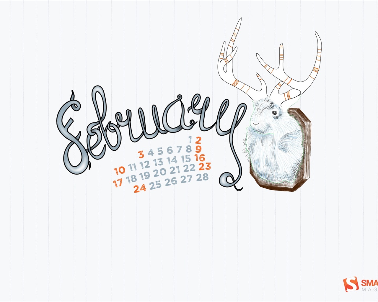 February 2013 Calendar wallpaper (1) #20 - 1280x1024