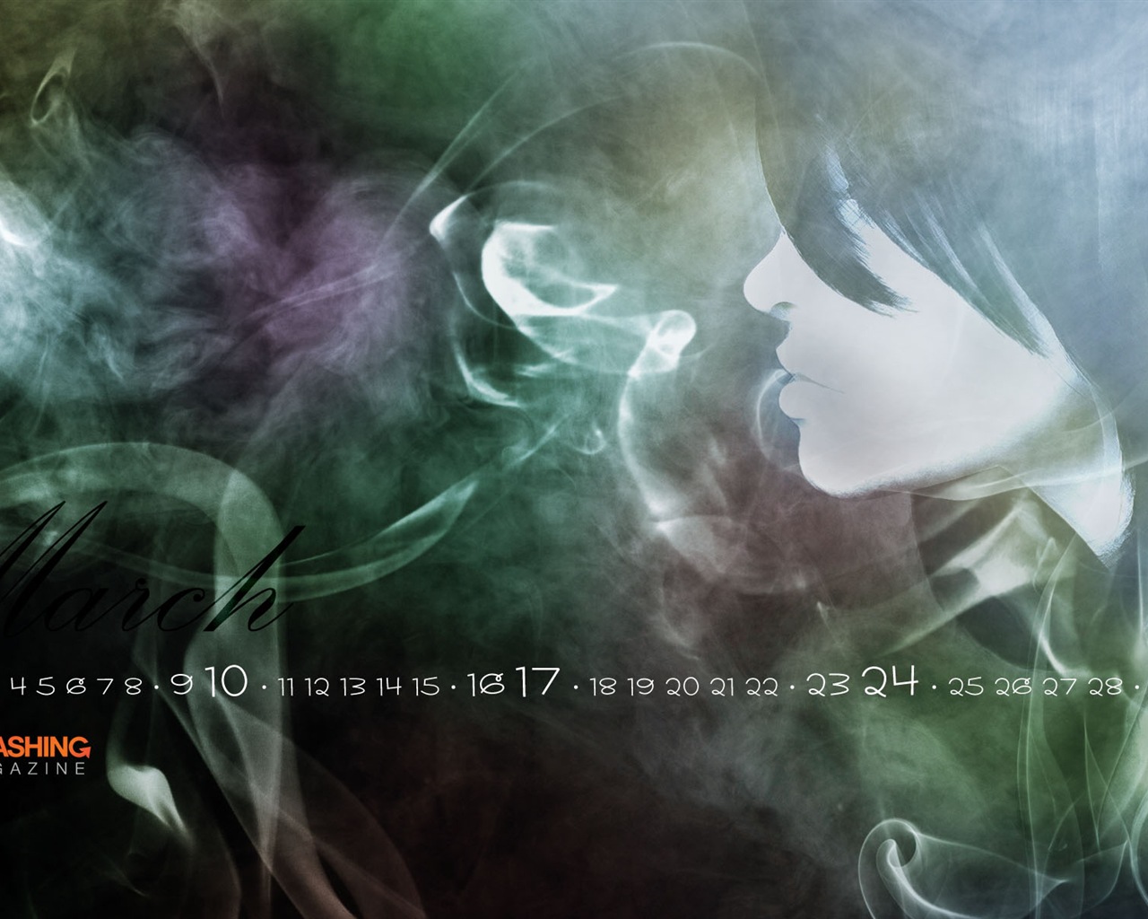 2013年3月 月曆壁紙(二) #10 - 1280x1024