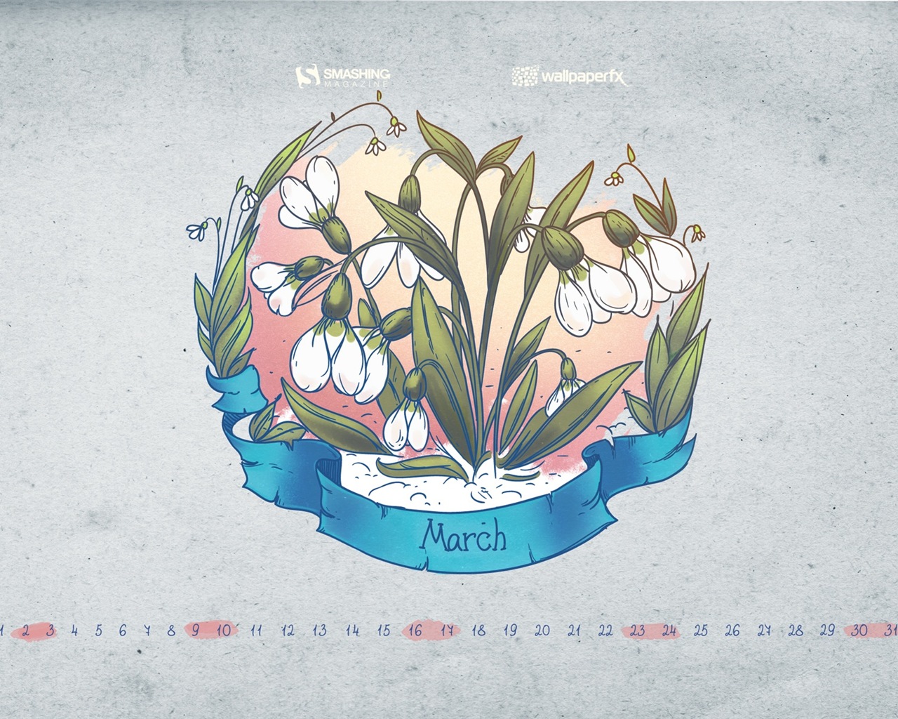 2013年3月 月曆壁紙(二) #11 - 1280x1024