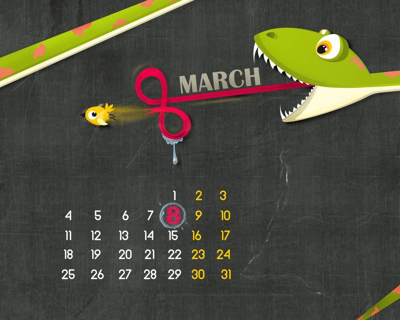 März 2013 Kalender Wallpaper (1) #11 - 1280x1024