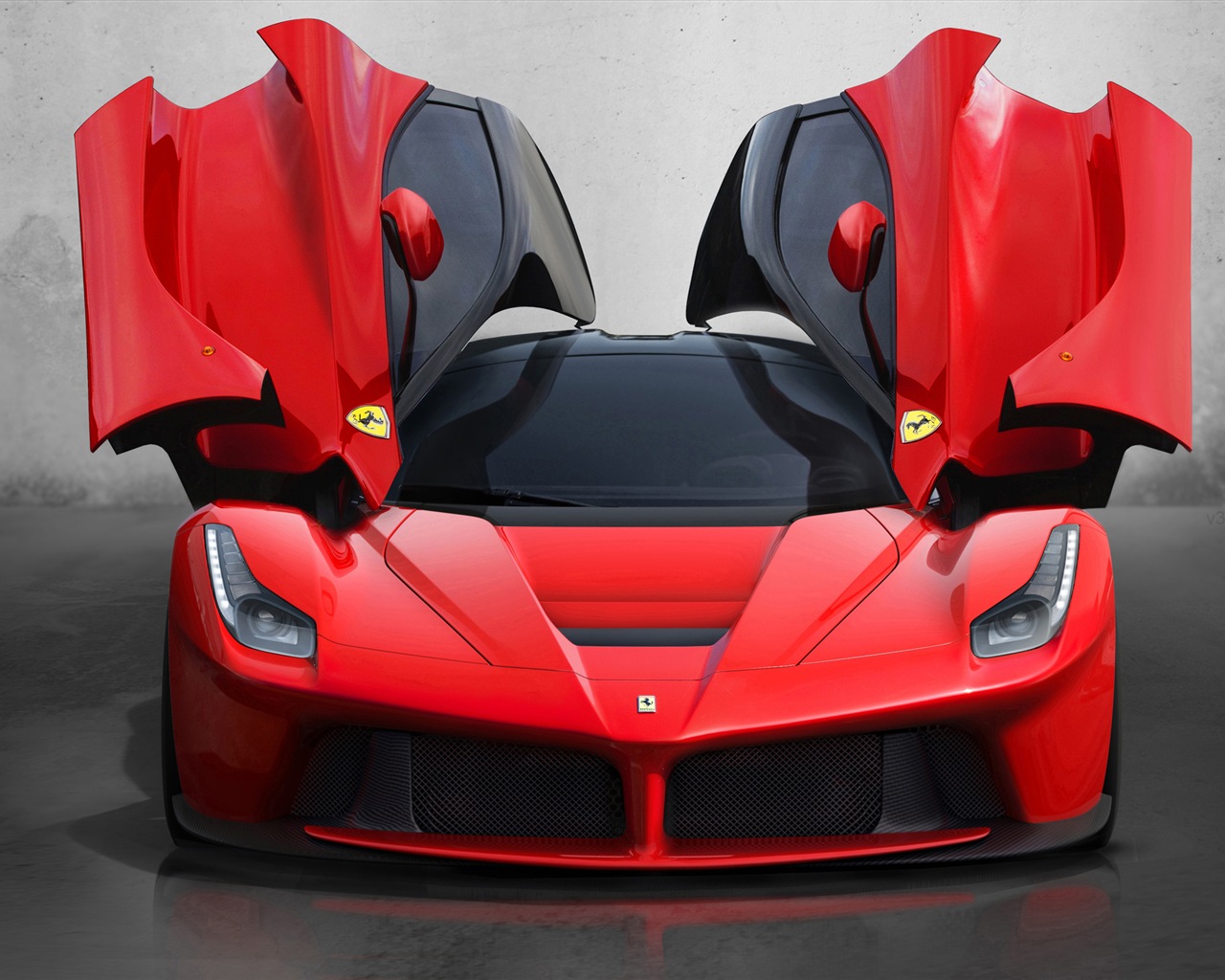 2013 Ferrari LaFerrari 法拉利LaFerrari红色超级跑车高清壁纸1 - 1280x1024