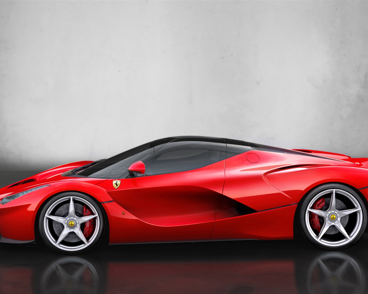 2013 Ferrari LaFerrari 法拉利LaFerrari红色超级跑车高清壁纸4 - 1280x1024