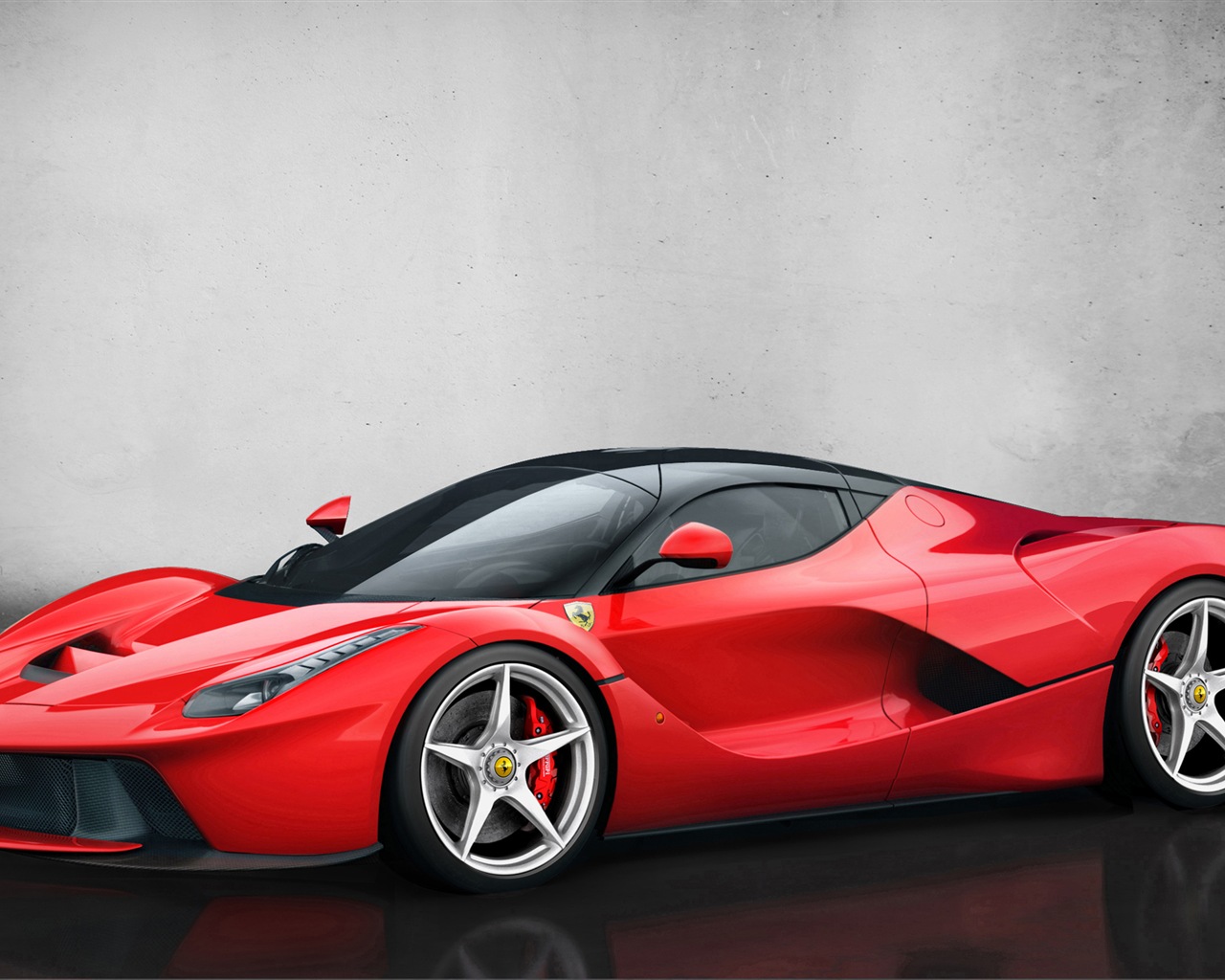 2013 Ferrari LaFerrari 法拉利LaFerrari红色超级跑车高清壁纸7 - 1280x1024