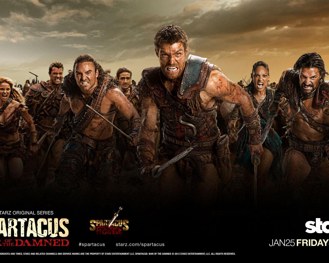 Spartacus: La Guerre des fonds d'écran HD Damned #1 - 1280x1024