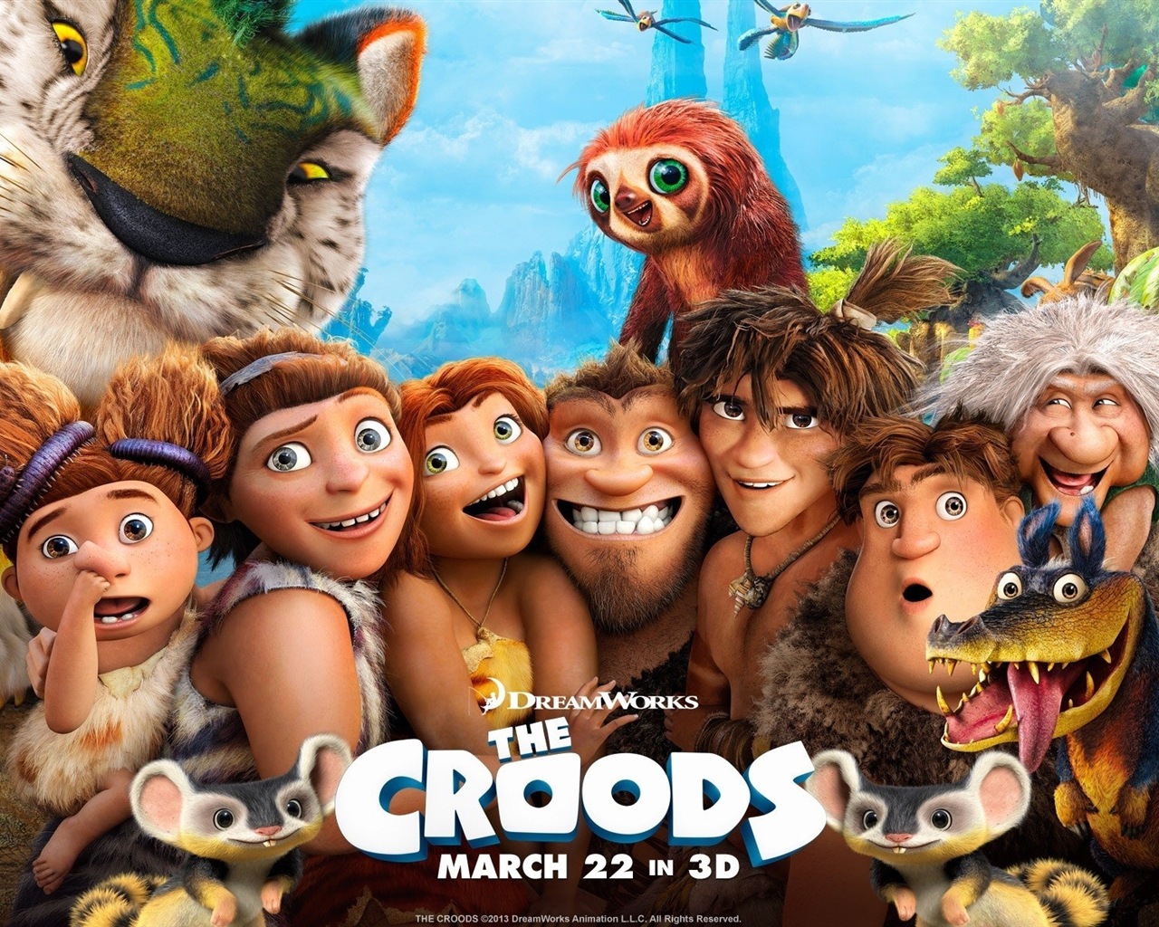 Los fondos de pantalla de alta definición de películas Croods #1 - 1280x1024