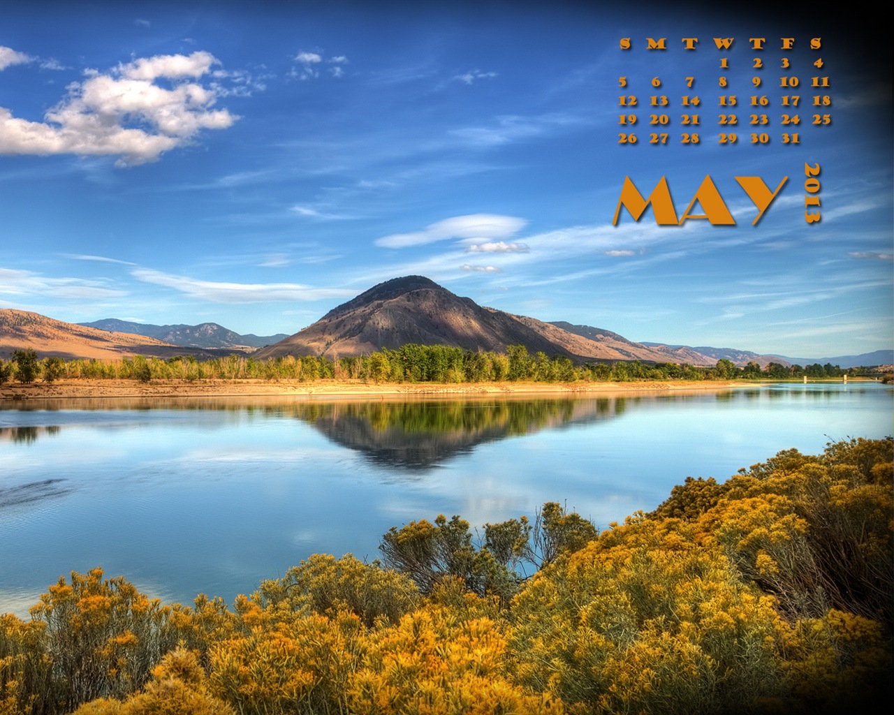 May 2013 calendar wallpaper (1) #2 - 1280x1024