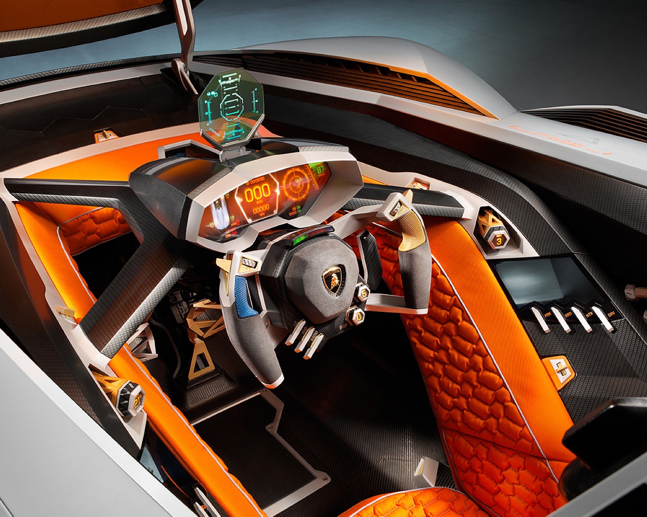 Lamborghini Egoista Concept 蘭博基尼Egoista概念超級跑車 高清壁紙 #3 - 1280x1024