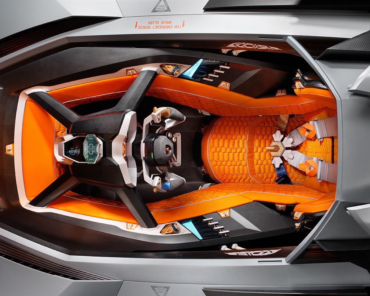 Lamborghini Egoista Konzept Supersportwagen HD Wallpaper #4 - 1280x1024