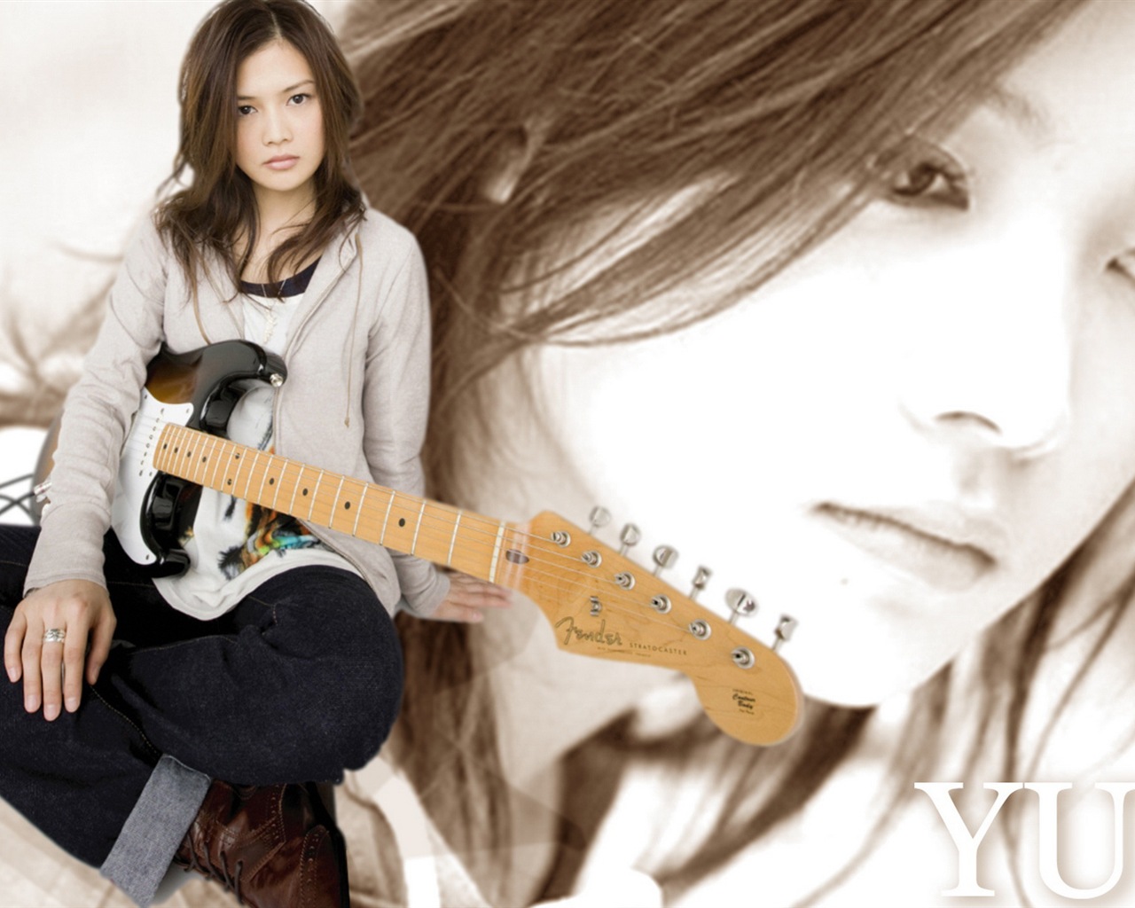 Japanese singer Yoshioka Yui HD wallpapers #12 - 1280x1024