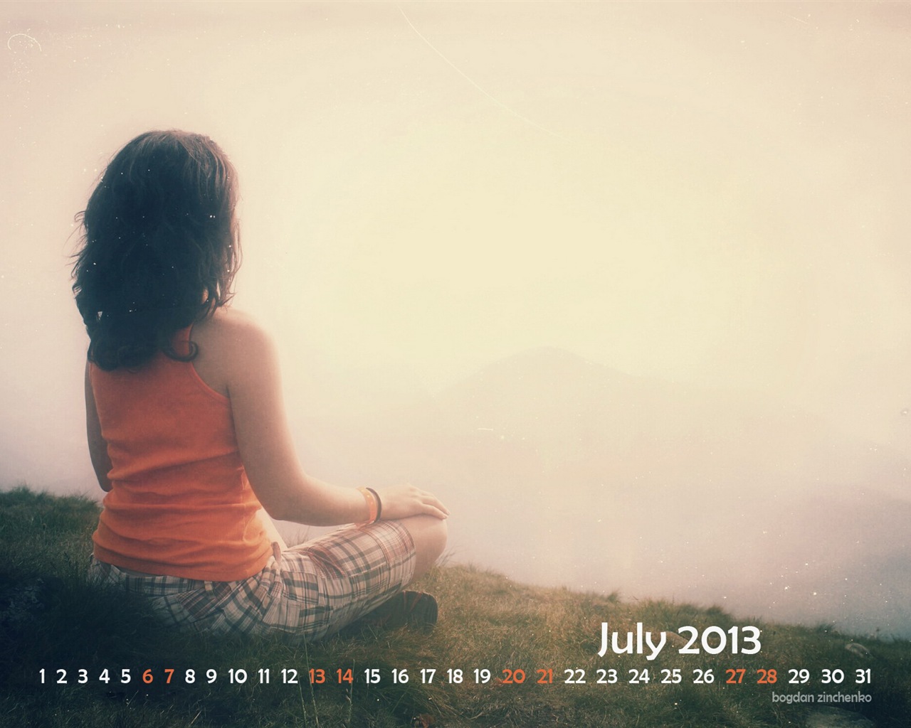 Juli 2013 Kalender Wallpaper (2) #3 - 1280x1024