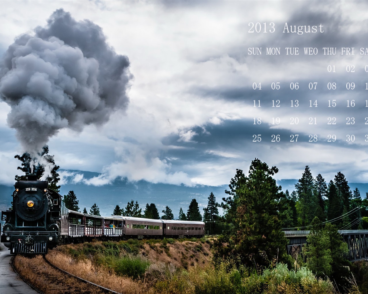 August 2013 calendar wallpaper (1) #6 - 1280x1024