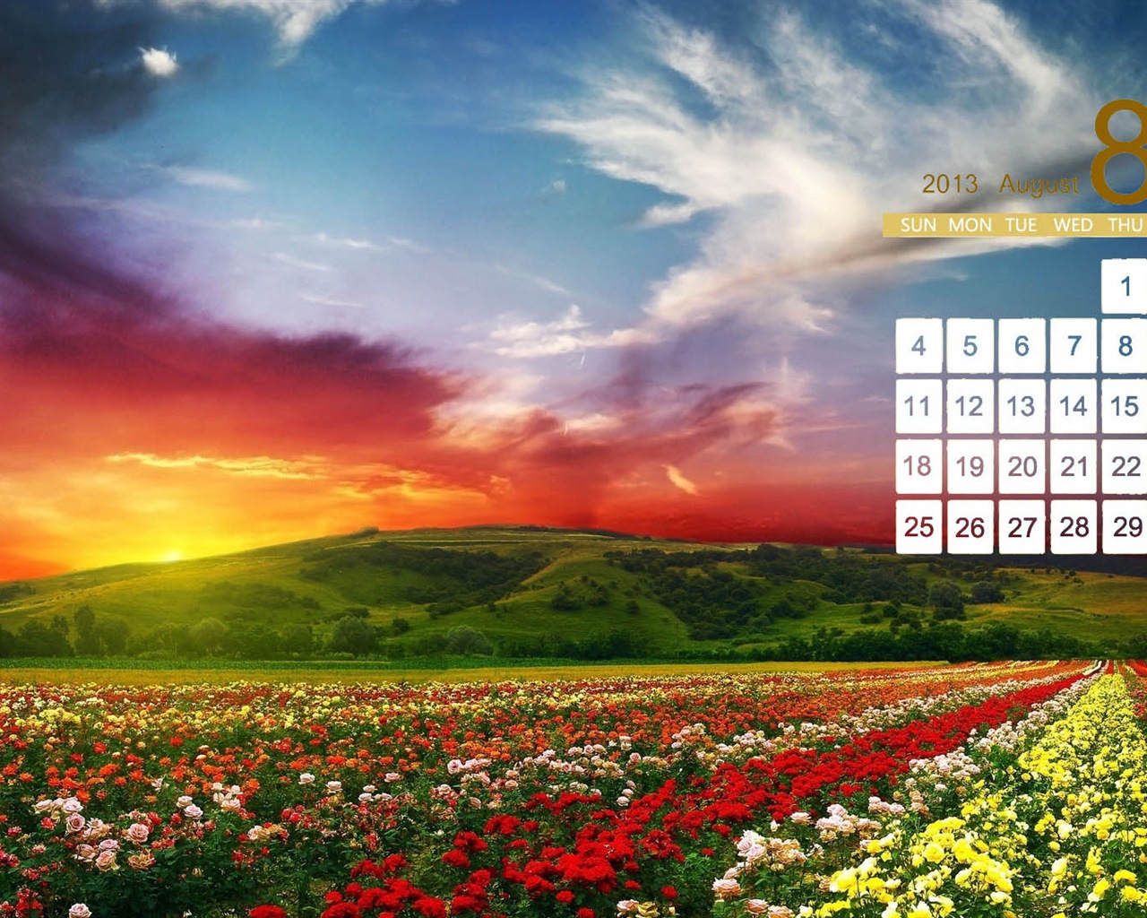 August 2013 calendar wallpaper (2) #18 - 1280x1024