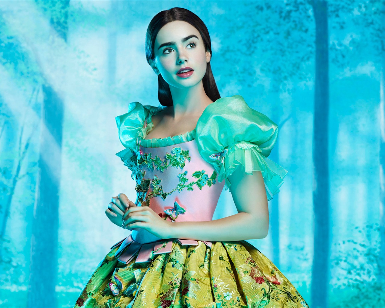 Lily Collins 莉莉·柯林斯 美女壁紙 #17 - 1280x1024