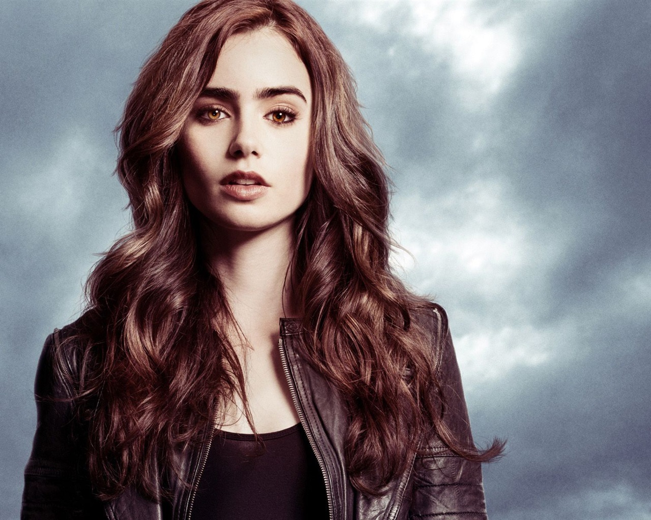 Lily Collins hermosos fondos de pantalla #18 - 1280x1024