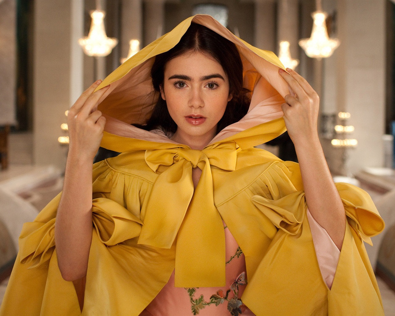 Lily Collins beaux fonds d'écran #20 - 1280x1024