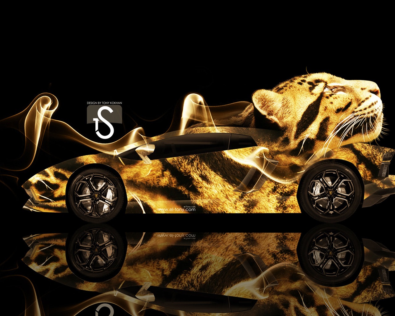 夢幻創意汽車設計壁紙，動物汽車 #1 - 1280x1024