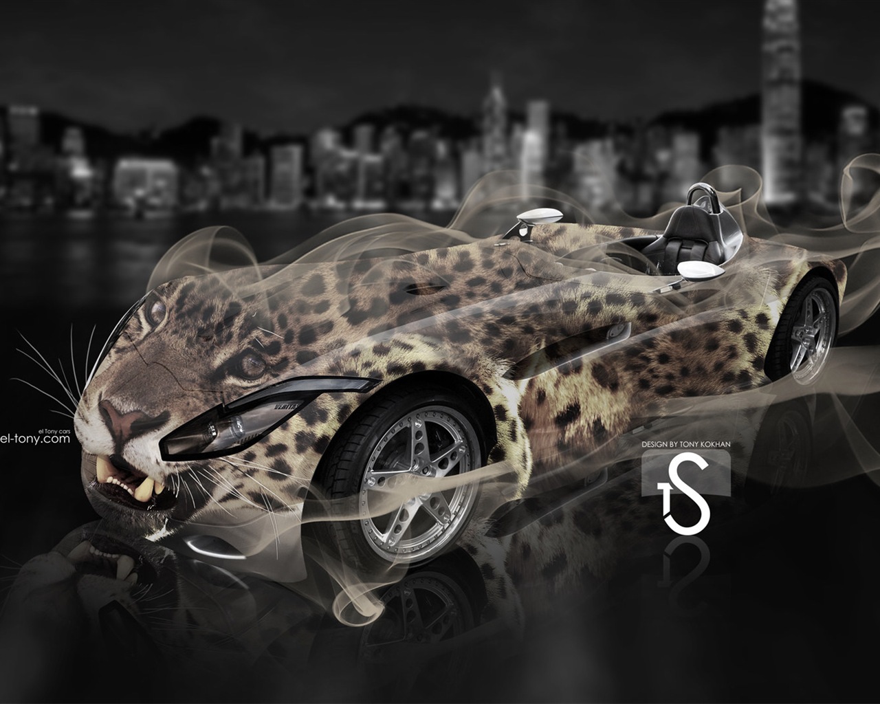 梦幻创意汽车设计壁纸，动物汽车2 - 1280x1024