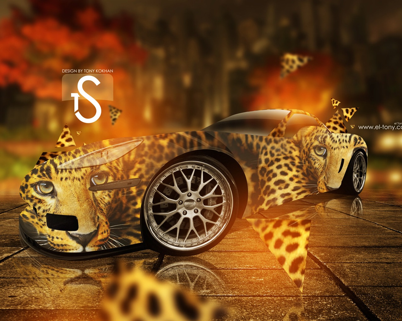 Creative fond d'écran de conception de voiture de rêve, Faune automobile #4 - 1280x1024
