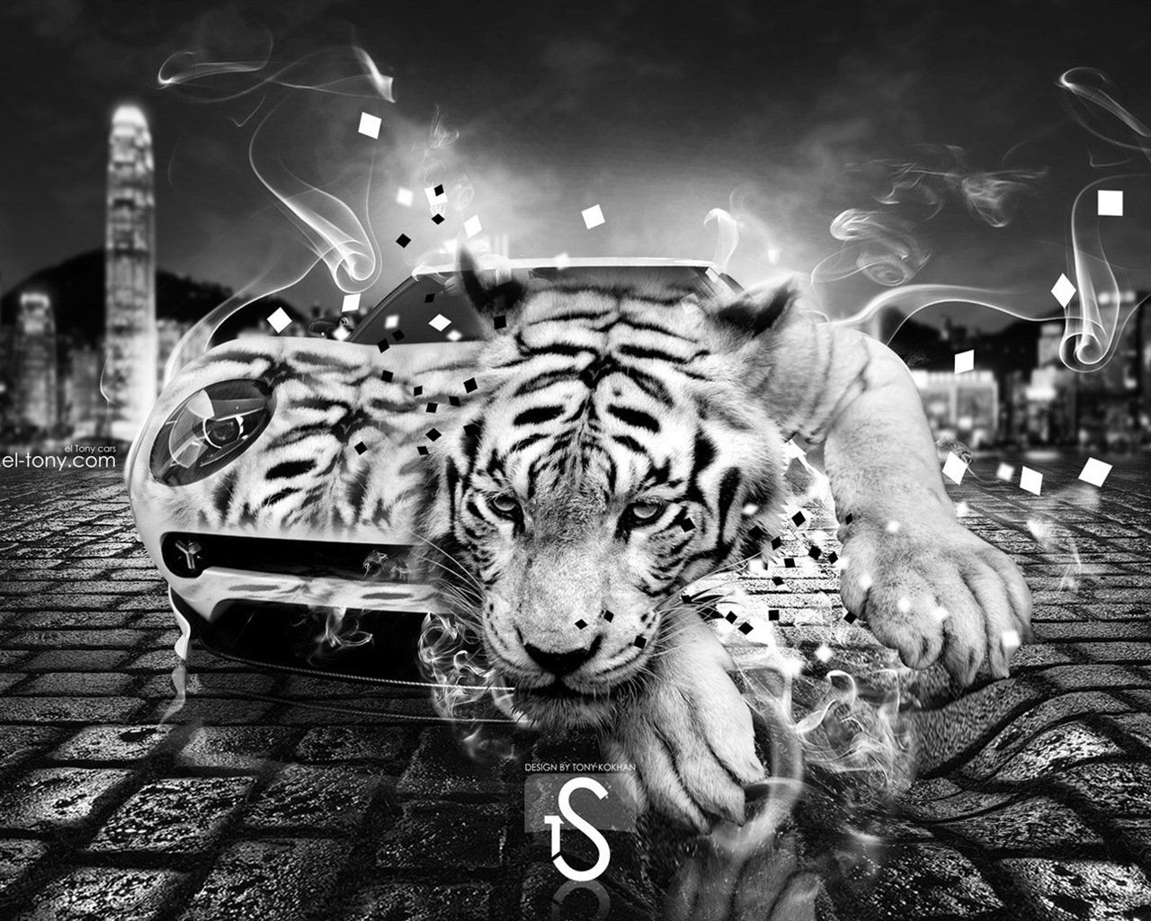 Kreativní auto snů design tapety, Animal automobilový průmysl #6 - 1280x1024