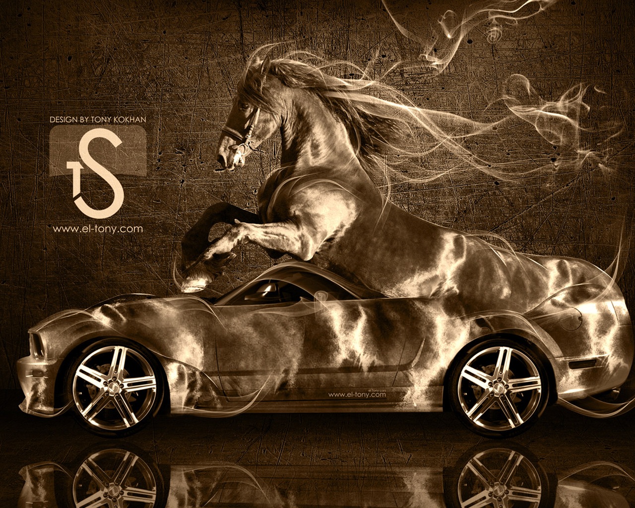 Kreativní auto snů design tapety, Animal automobilový průmysl #8 - 1280x1024