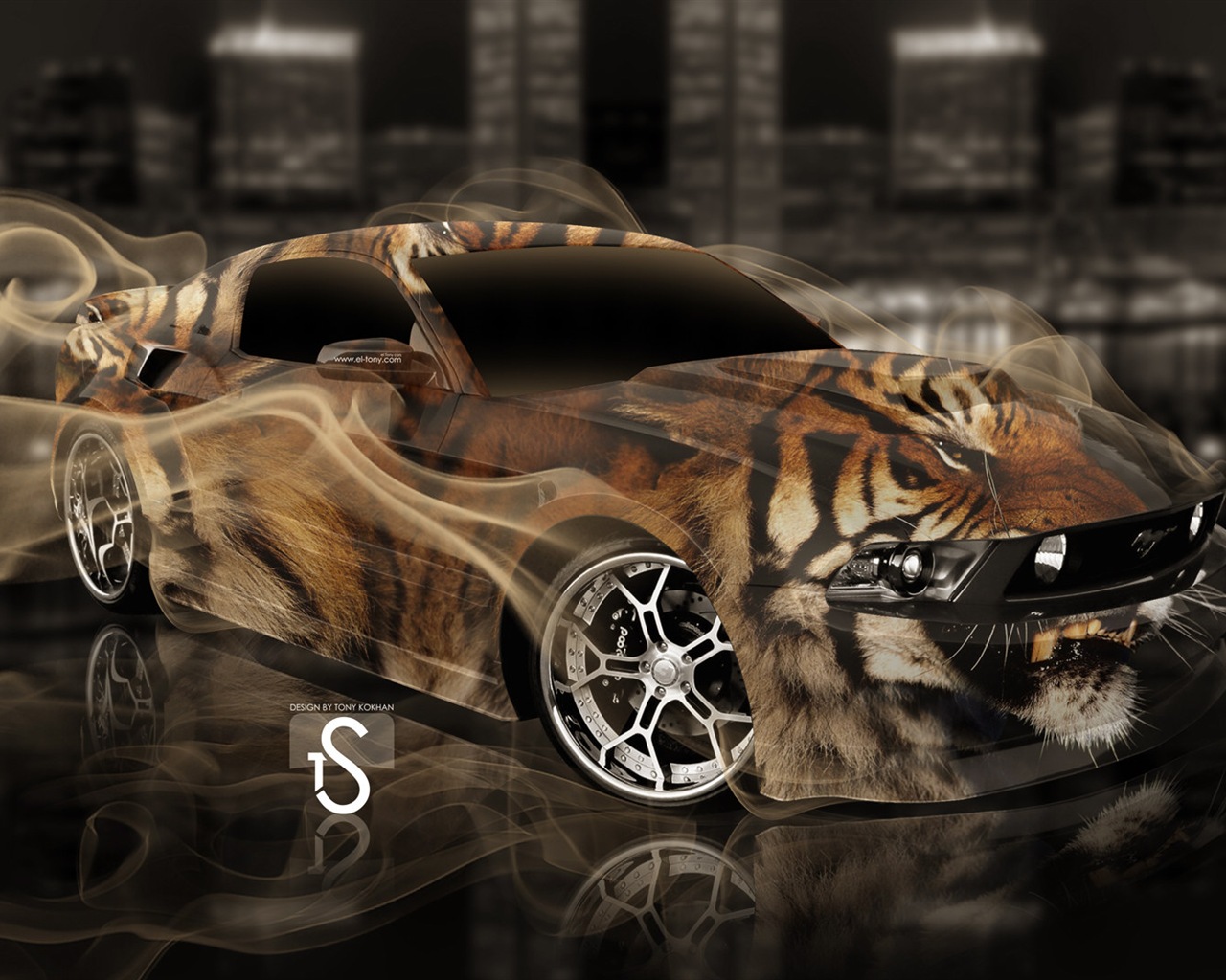 夢幻創意汽車設計壁紙，動物汽車 #13 - 1280x1024
