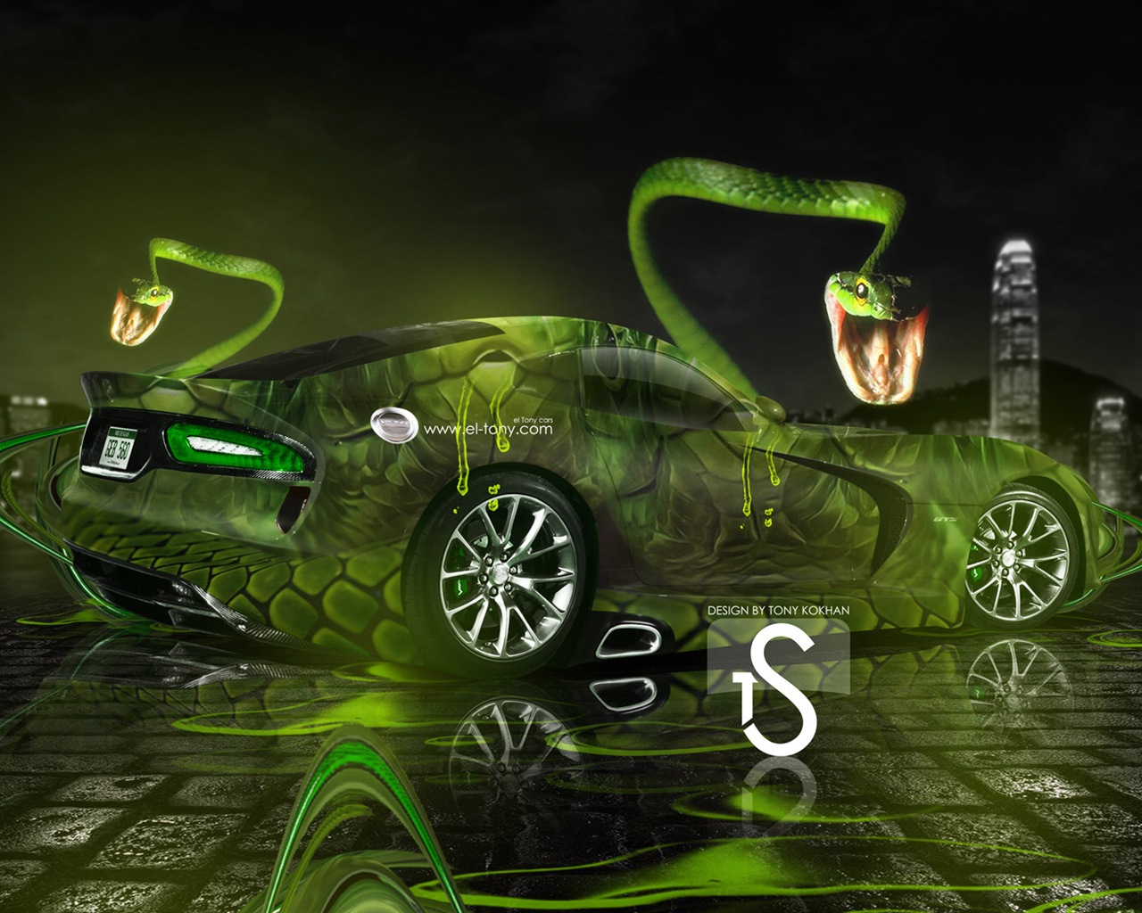 Kreativní auto snů design tapety, Animal automobilový průmysl #15 - 1280x1024
