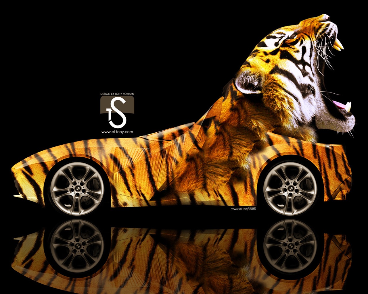 夢幻創意汽車設計壁紙，動物汽車 #20 - 1280x1024