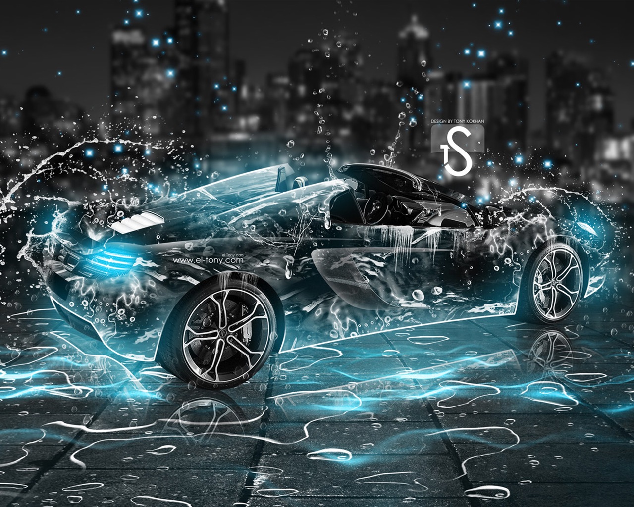 水花飛濺，汽車創意設計精美壁紙 #21 - 1280x1024