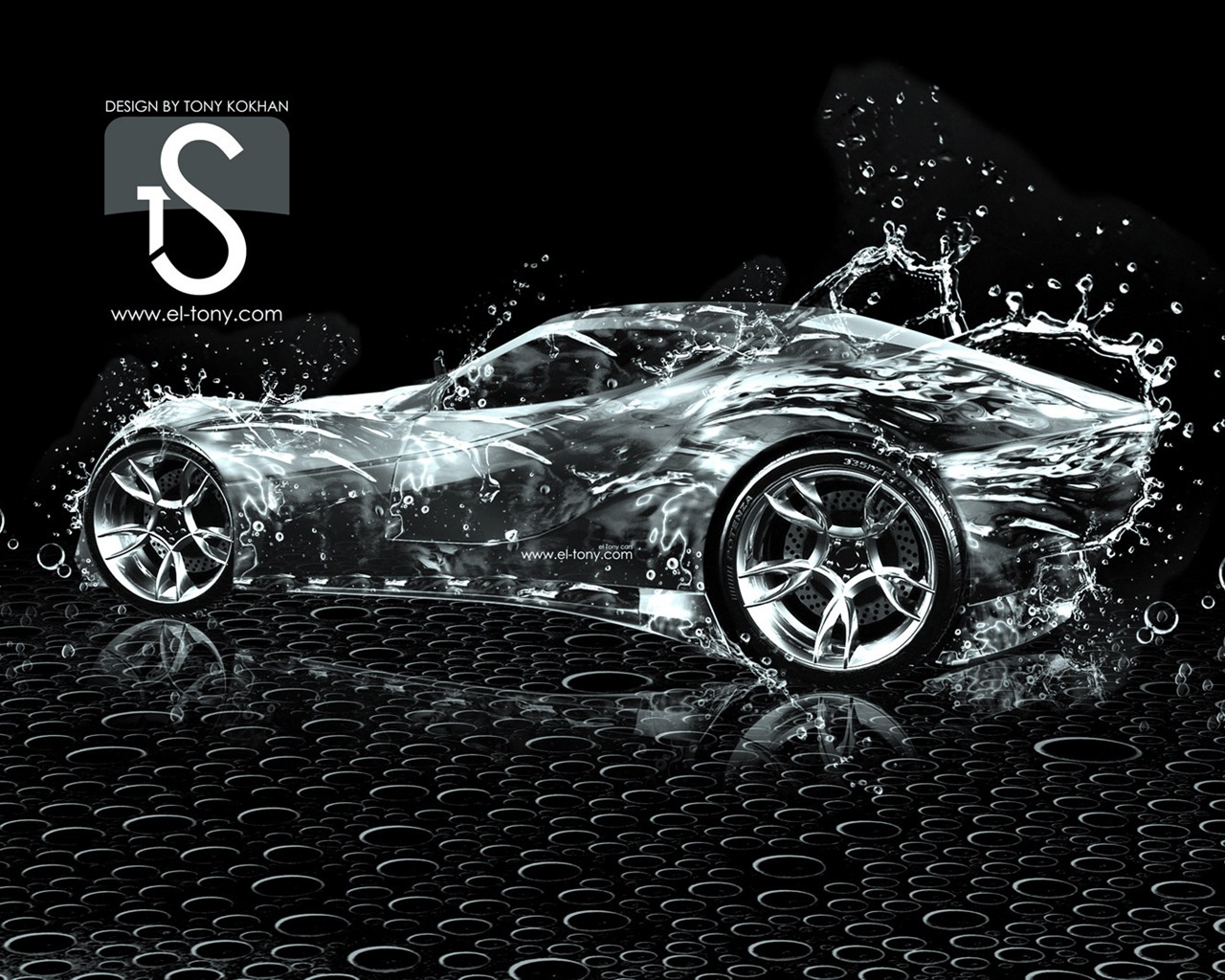 Salpicaduras gotas de agua, hermoso auto wallpaper diseño creativo #25 - 1280x1024