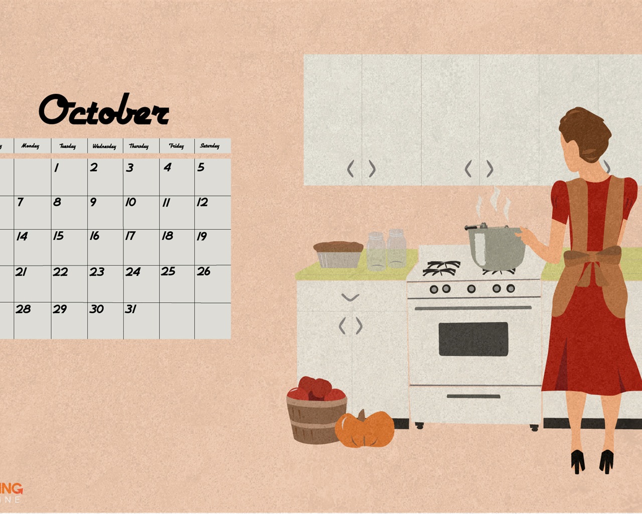 October 2013 calendar wallpaper (2) #17 - 1280x1024