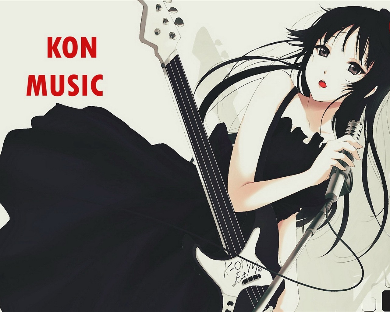 Hudební kytara Anime girl HD tapety na plochu #2 - 1280x1024