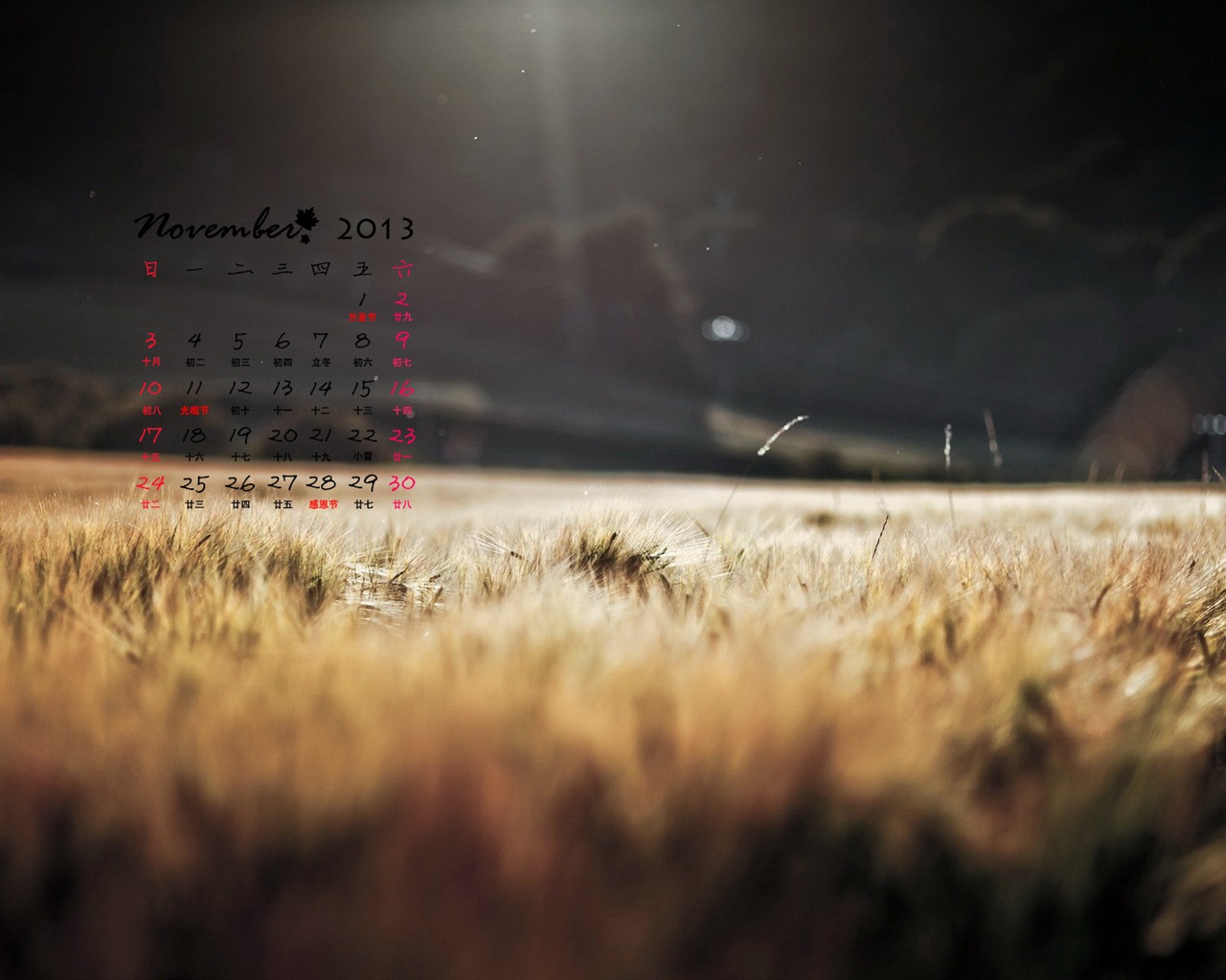 11. 2013 Kalendář tapety (1) #12 - 1280x1024