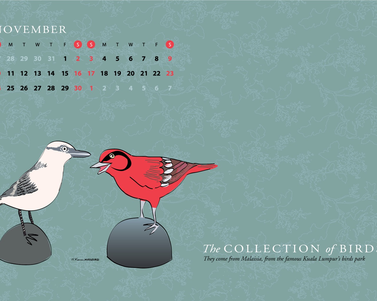 Novembre 2013 Calendar Wallpaper (2) #4 - 1280x1024