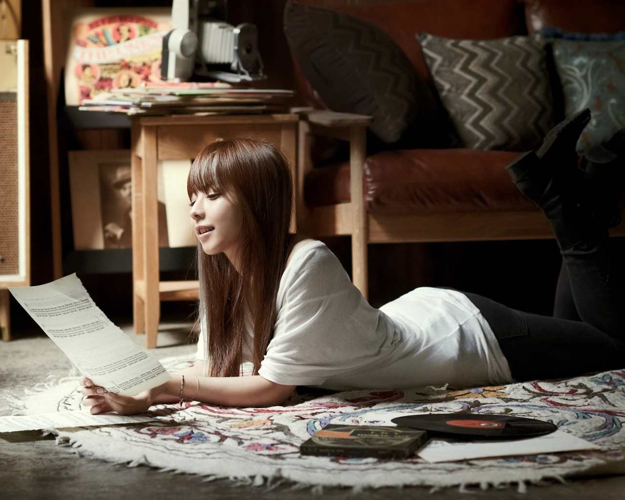 JUNIEL Korea krásné HD tapety na plochu dívky #9 - 1280x1024