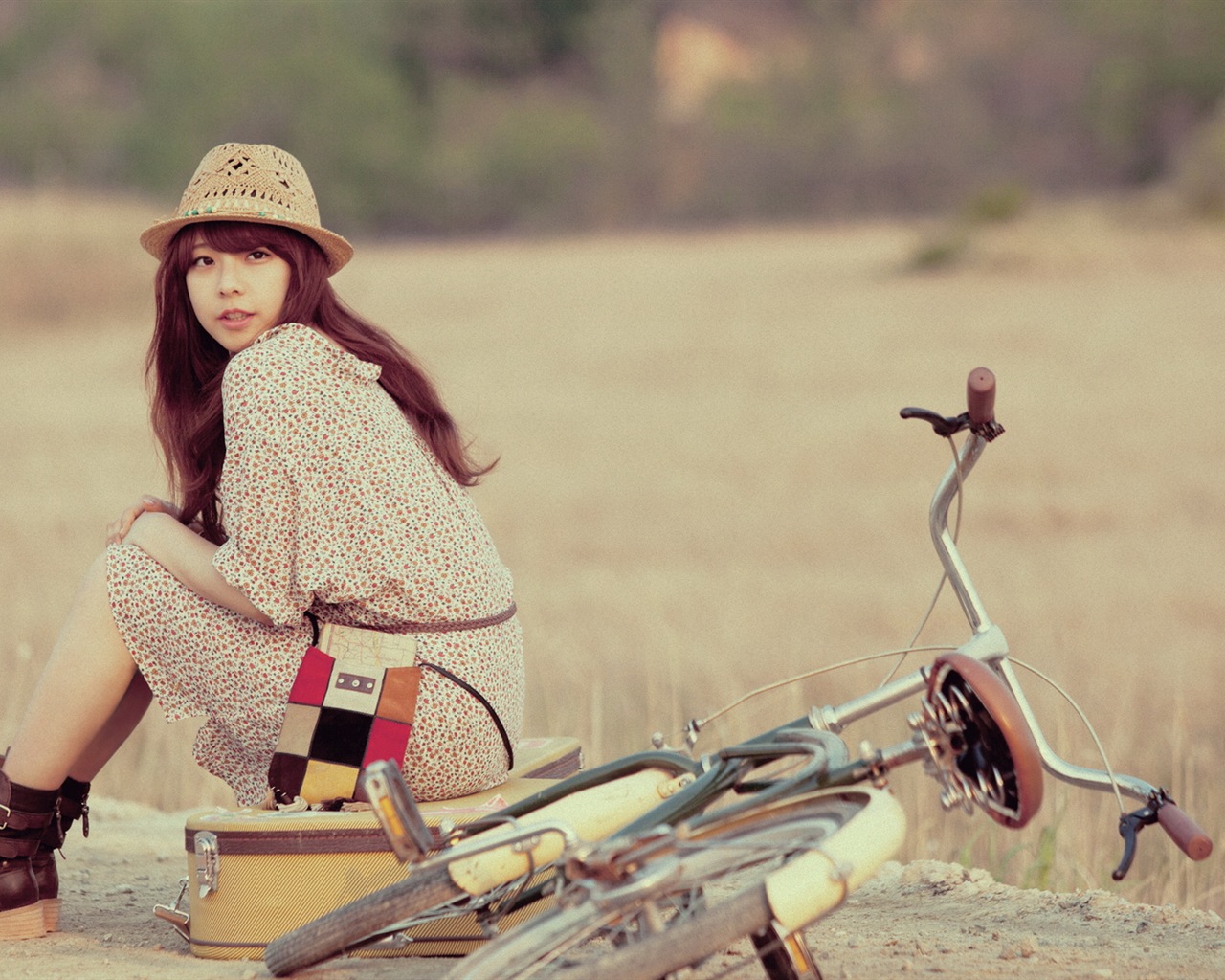 JUNIEL Korea krásné HD tapety na plochu dívky #10 - 1280x1024